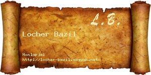 Locher Bazil névjegykártya